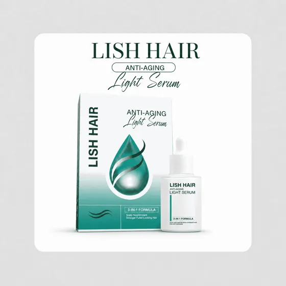 ขวดเซรั่ม Lish Hair Anti-Aging Serum บำรุงผม ลดผมร่วง 30 มล.